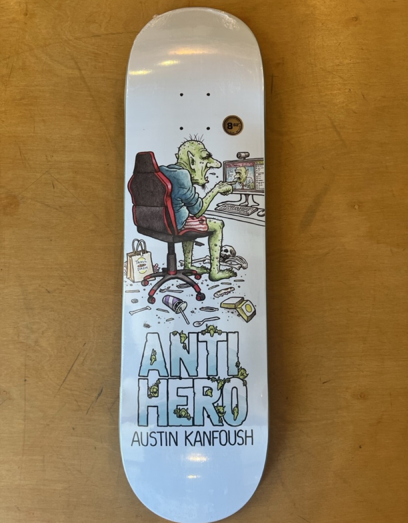 ANTI HERO ANTIHERO AUSTIN KANFOUSH TROLLS DECK - 8.62