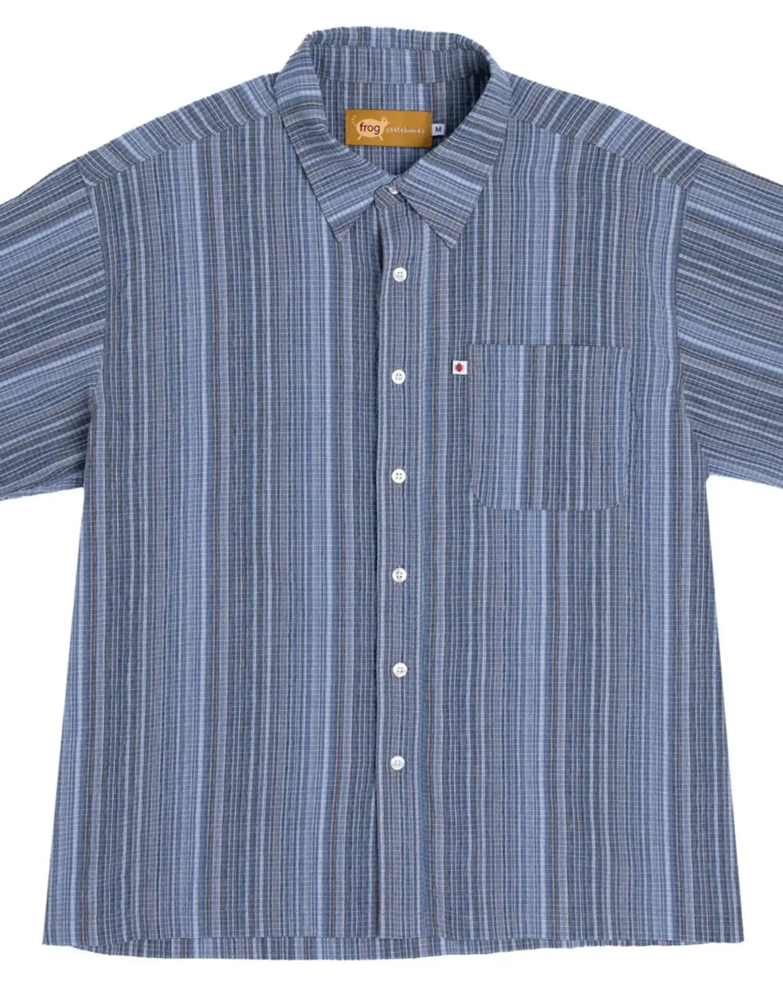 FROG FROG MOJO S/S STRIPE POCKET BUTTON UP -  BLUE
