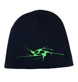 LIMOSINE LIMOSINE SPIRAL SKULLY - NAVY/NEON GREEN