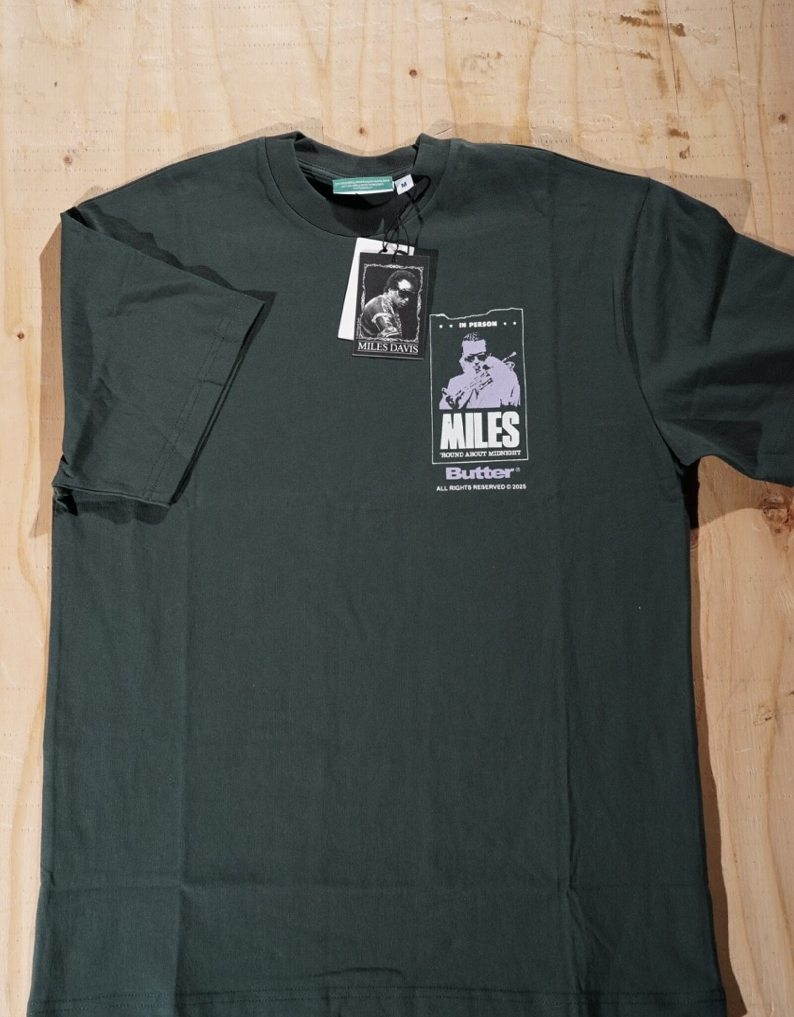 BUTTER GOODS BUTTER GOODS ROUND ABOUT MIDNIGHT TEE - FOREST