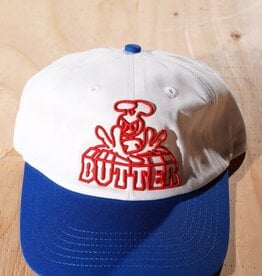 BUTTER GOODS BUTTER GOODS ALIEN 6 PANEL CAP - WHITE/COBALT
