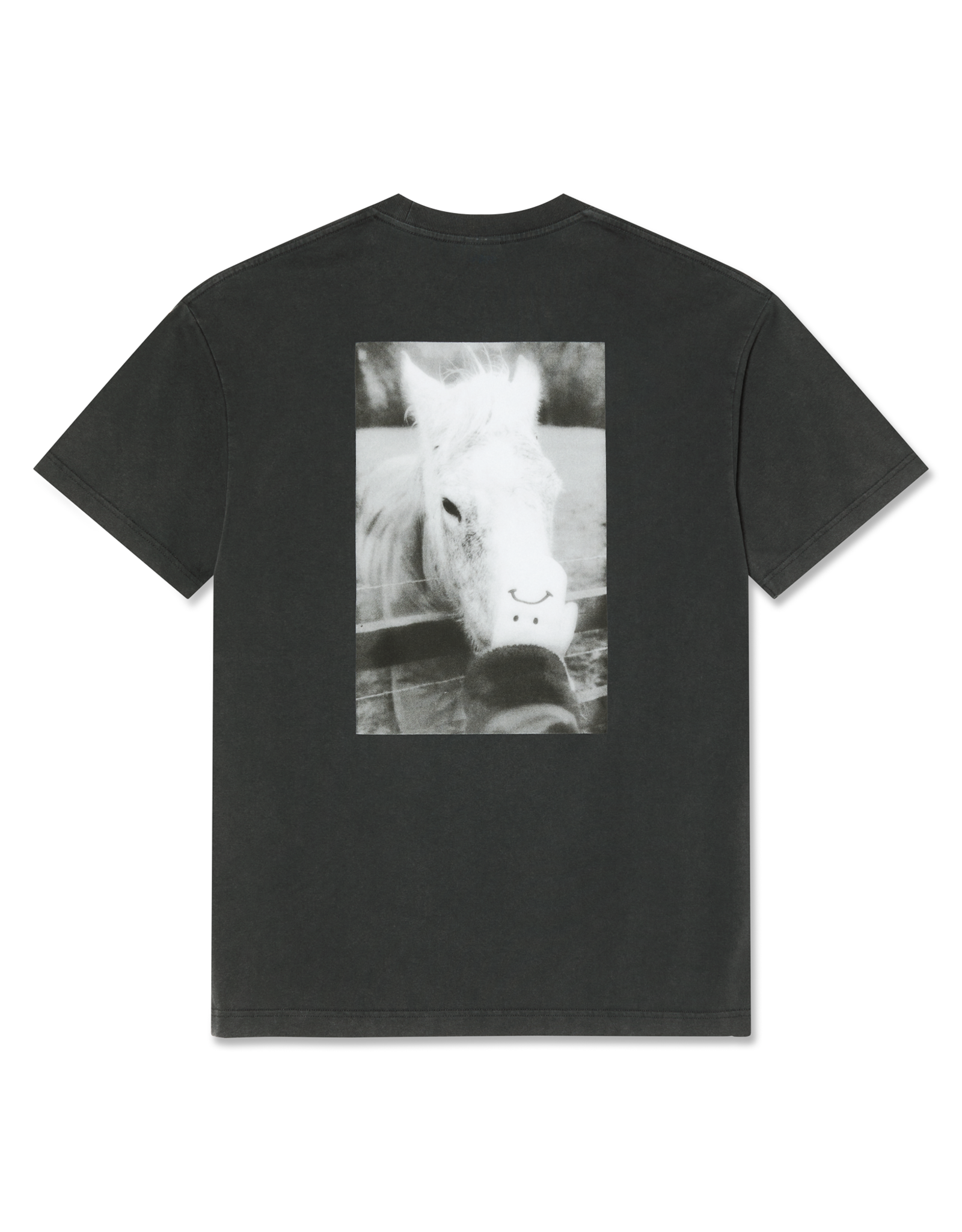 POLAR HORSE HAND TEE - SILVER/BLACK