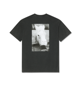 POLAR HORSE HAND TEE - SILVER/BLACK