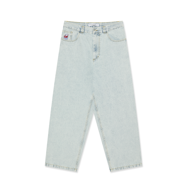 スケートボード polar bigboy OG logo POLAR BIG BOY PANTS OG LOGO - LIGHT BLUE - KINGSWELL - Los Feliz
