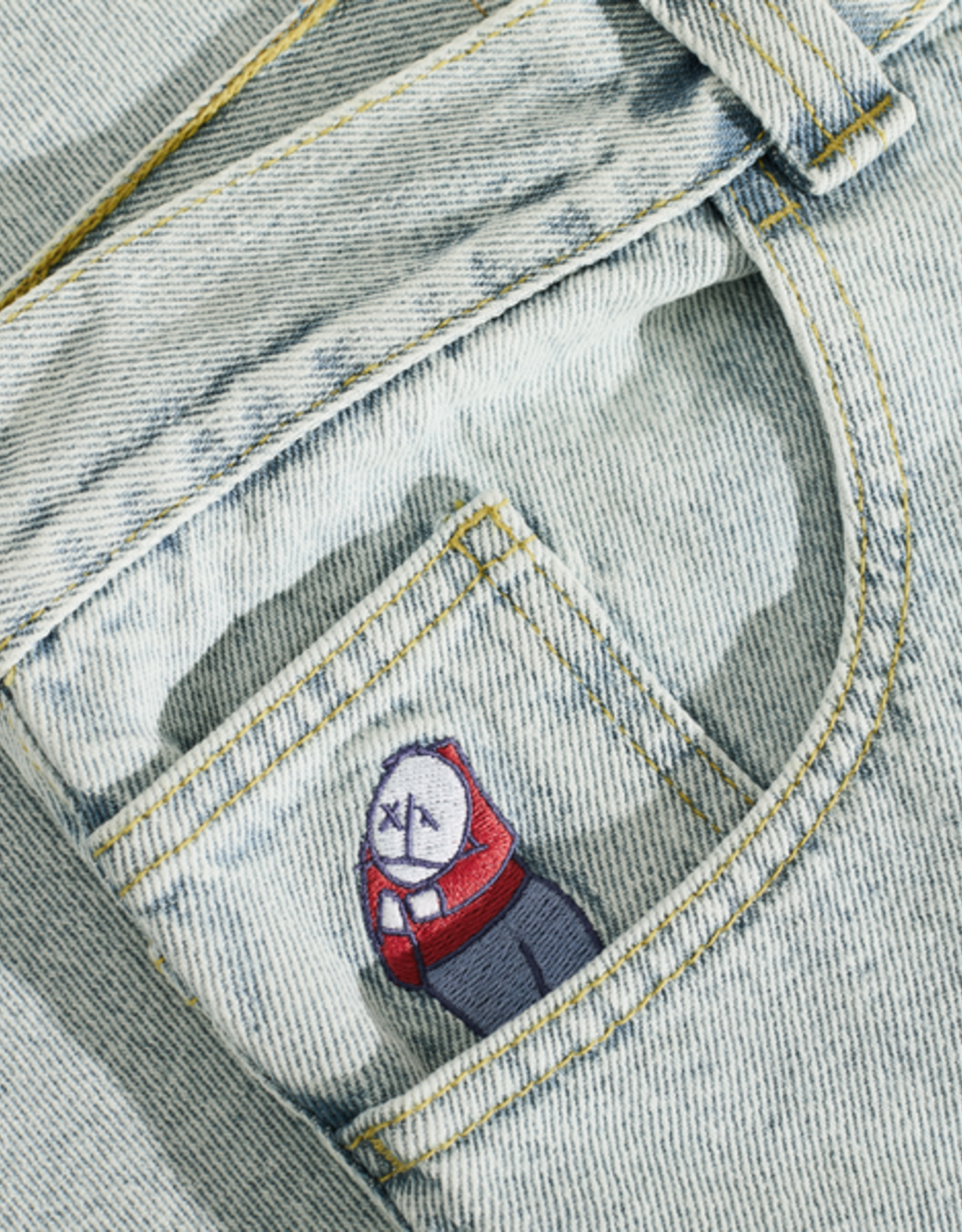 POLAR BIG BOY PANTS OG LOGO - LIGHT BLUE