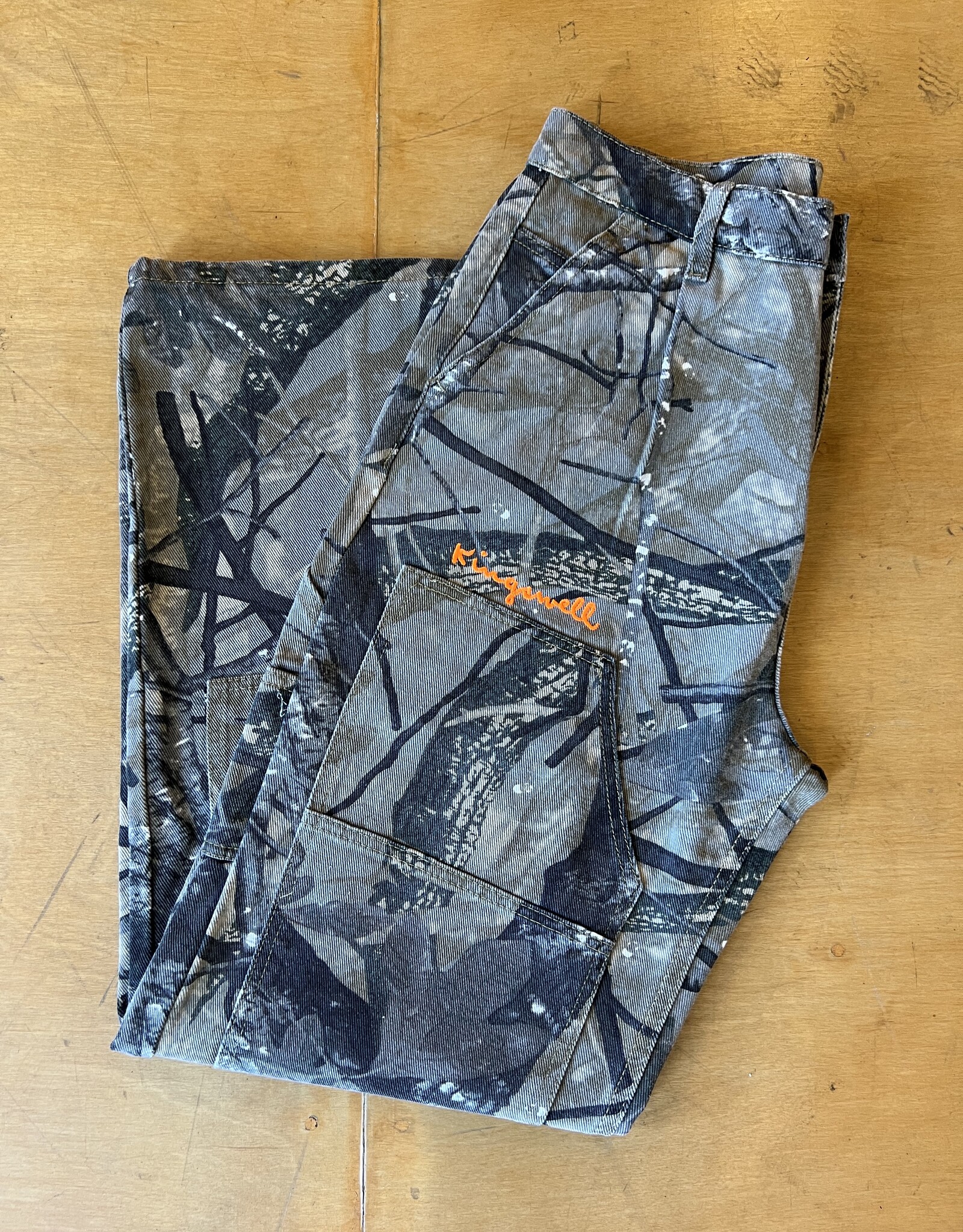 KINGSWELL KINGSWELL MOUSE SCRIPT DOUBLE KNEE WORK PANT - CAMO