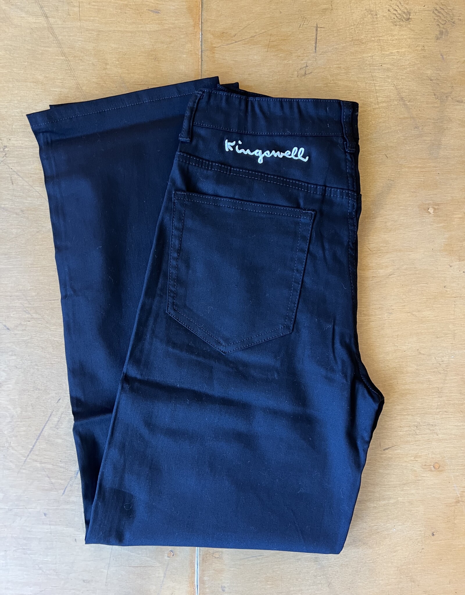 KINGSWELL KINGSWELL MOUSE SCRIPT CHINO PANTS - BLACK