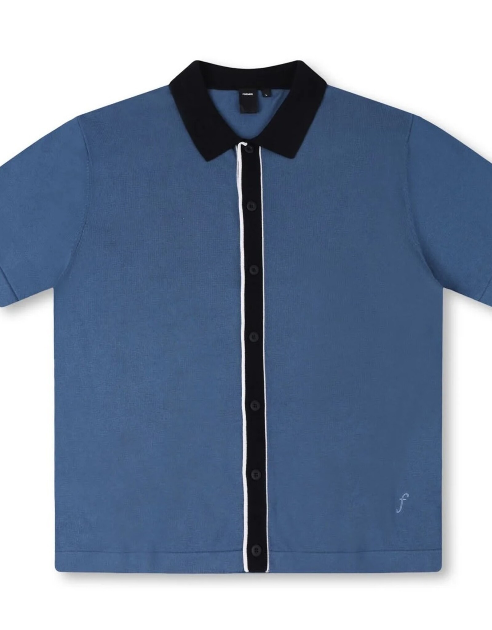 FORMER FORMER MARILYN S/S KNIT SHIRT - STEEL