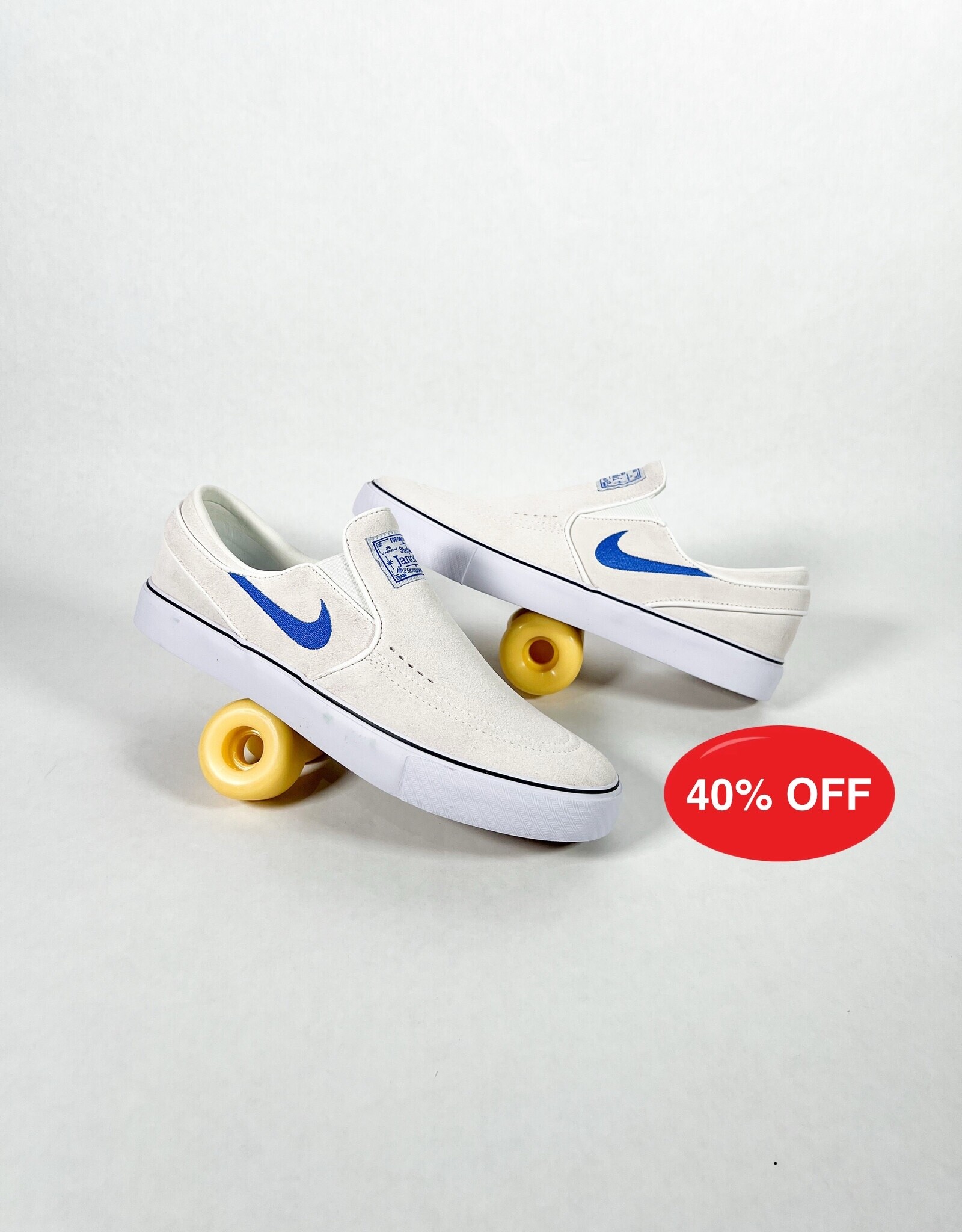 NIKE NIKE SB JANOSKI+ SLIP WHITE/HYPER ROYAL
