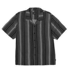HUF SCRIPT STRIPE RESORT SHIRT - BLACK