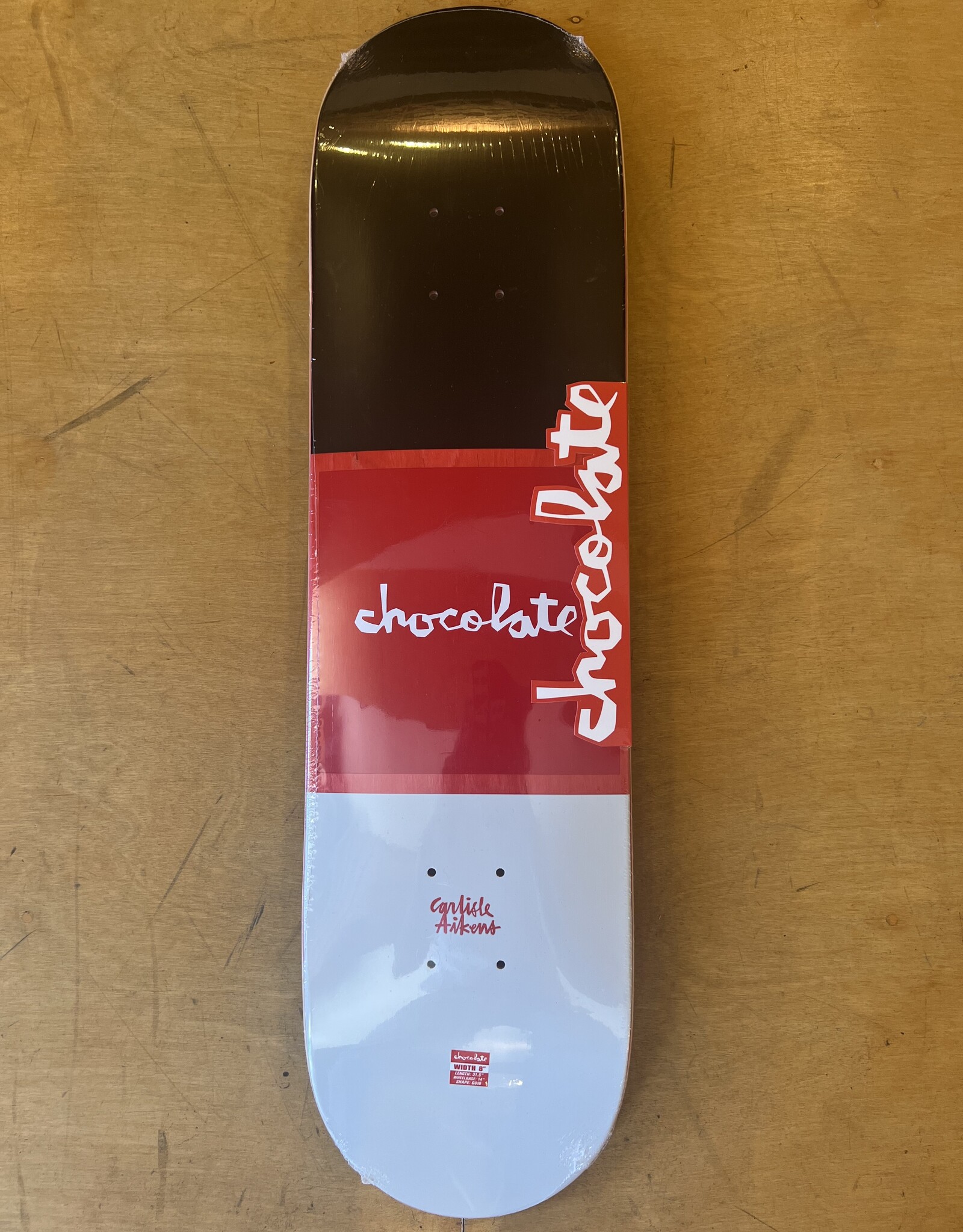 CHOCOLATE AIKENS RED SQUARE DECK - 8.0