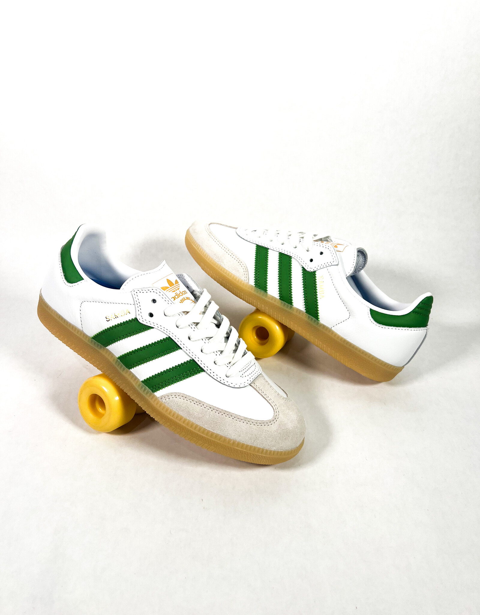ADIDAS SAMBA ADV - FTWWHT/CREGRN