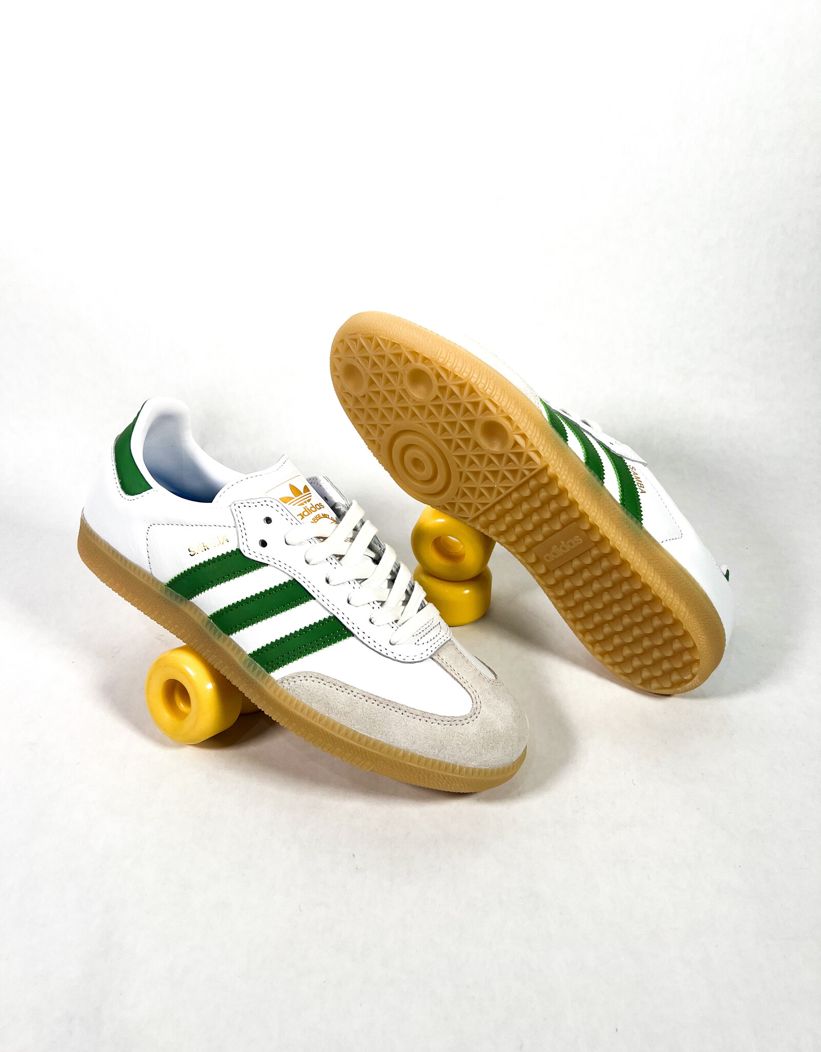 ADIDAS SAMBA ADV - FTWWHT/CREGRN