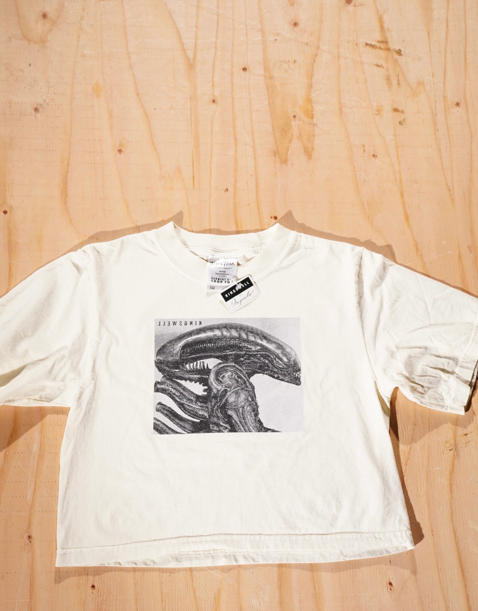 KINGSWELL KINGSWELL ALIEN CROP TOP - IVORY