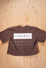 KINGSWELL KINGSWELL NOB HILL CROP TOP - BROWN