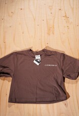 KINGSWELL KINGSWELL NOB HILL CROP TOP - BROWN