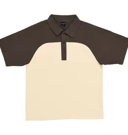 QUASI SKATEBOARDS QUASI LESLIE RAGLAN POLO SHIRT - EARTH