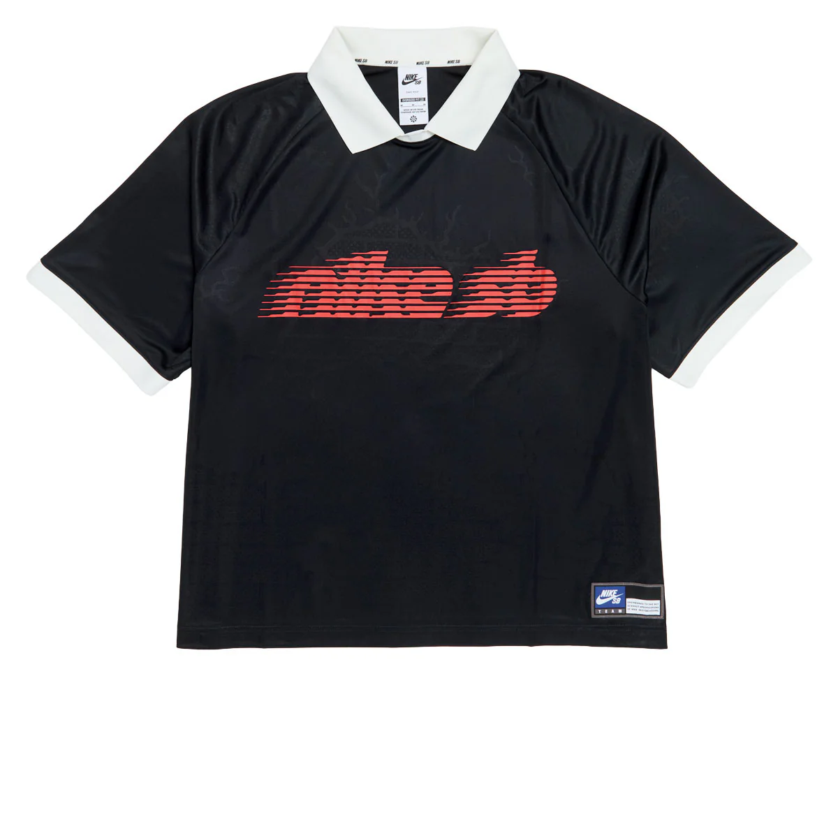 NIKE SB DRI-FIT JACQUARD SKATE JERSEY - BLACK / SAIL