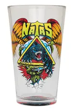 SANTA CRUZ Natas SC Panther 16 oz Pint Glass - Black / Green