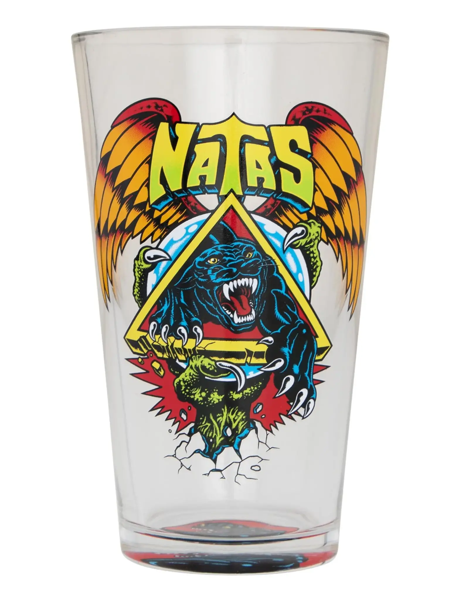 SANTA CRUZ Natas SC Panther 16 oz Pint Glass - Black / Green