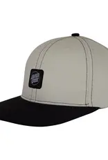 SANTA CRUZ Cruz Label Snapback Structured Hat - Dk Sand / Black