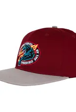 SANTA CRUZ Natas MFG Panther Snapback Structured Hat - Maroon / Grey