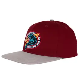 SANTA CRUZ Natas MFG Panther Snapback Structured Hat - Maroon / Grey