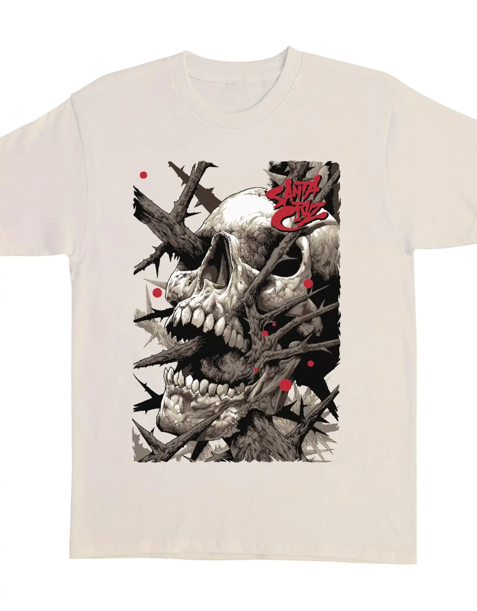 SANTA CRUZ Pace Deathtrap Oversized S/S Heavyweight T-Shirt - Natural