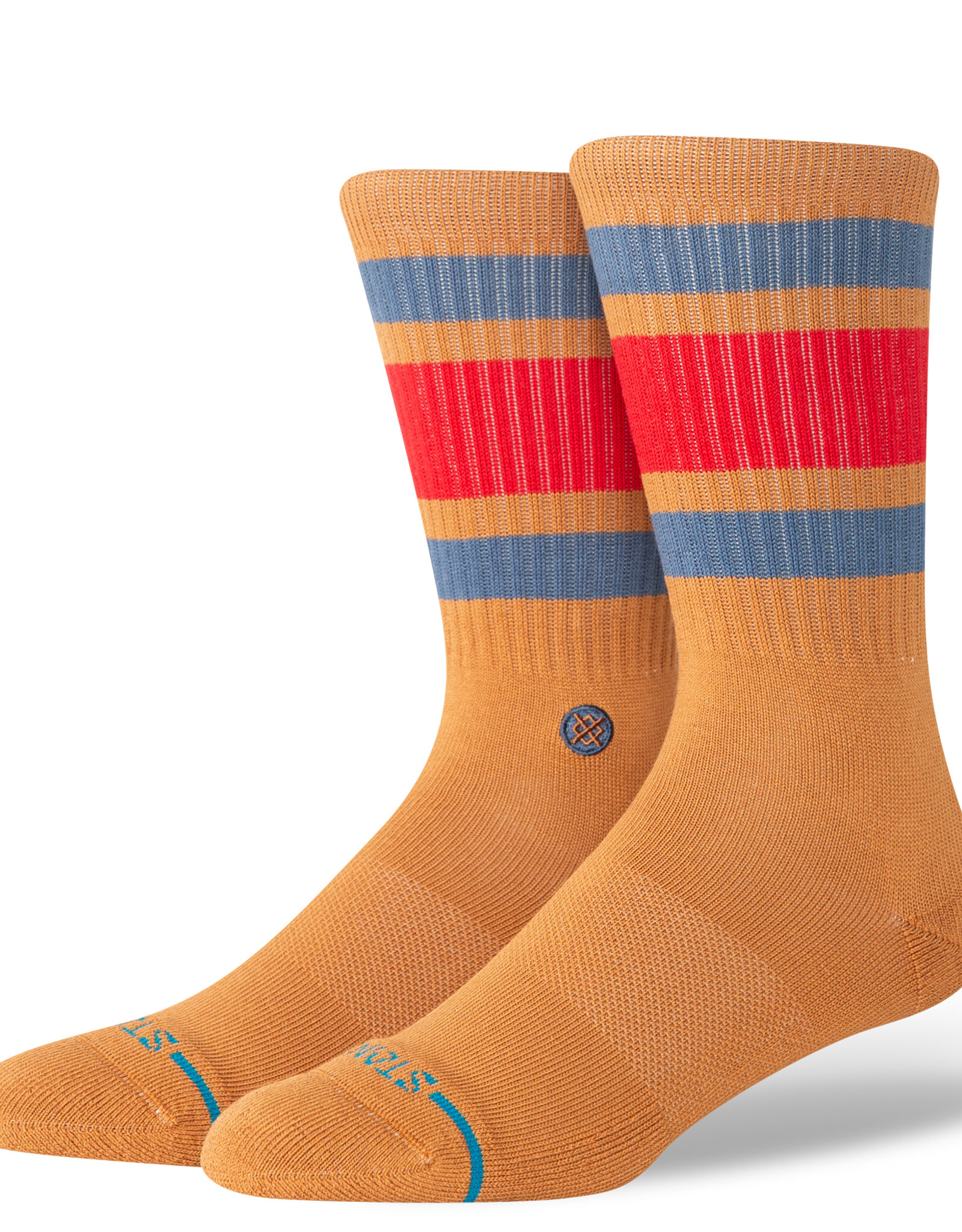 STANCE Boyd Stripe Crew Sock - Tan Brown