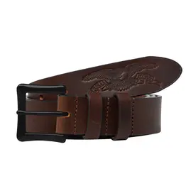 SPITFIRE ANTIHERO EAGLE LEATHER BELT - BROWN