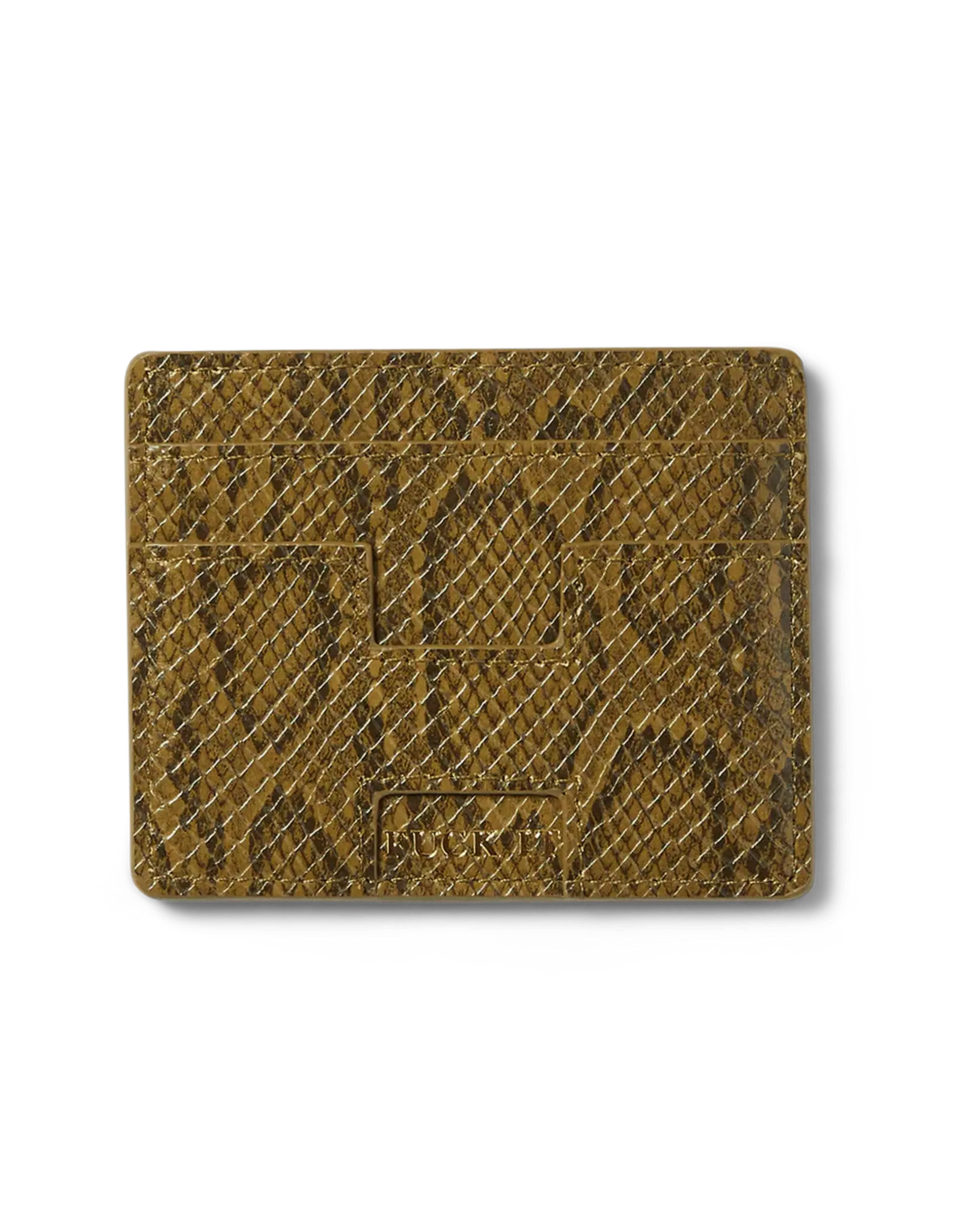 Fuck It Snakeskin Card Holder