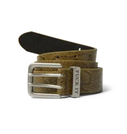 Fuck It Snakeskin Belt - Green L/XL
