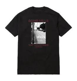 GX1000 Bomb Hills Not Countries Tee - Black / Burgundy