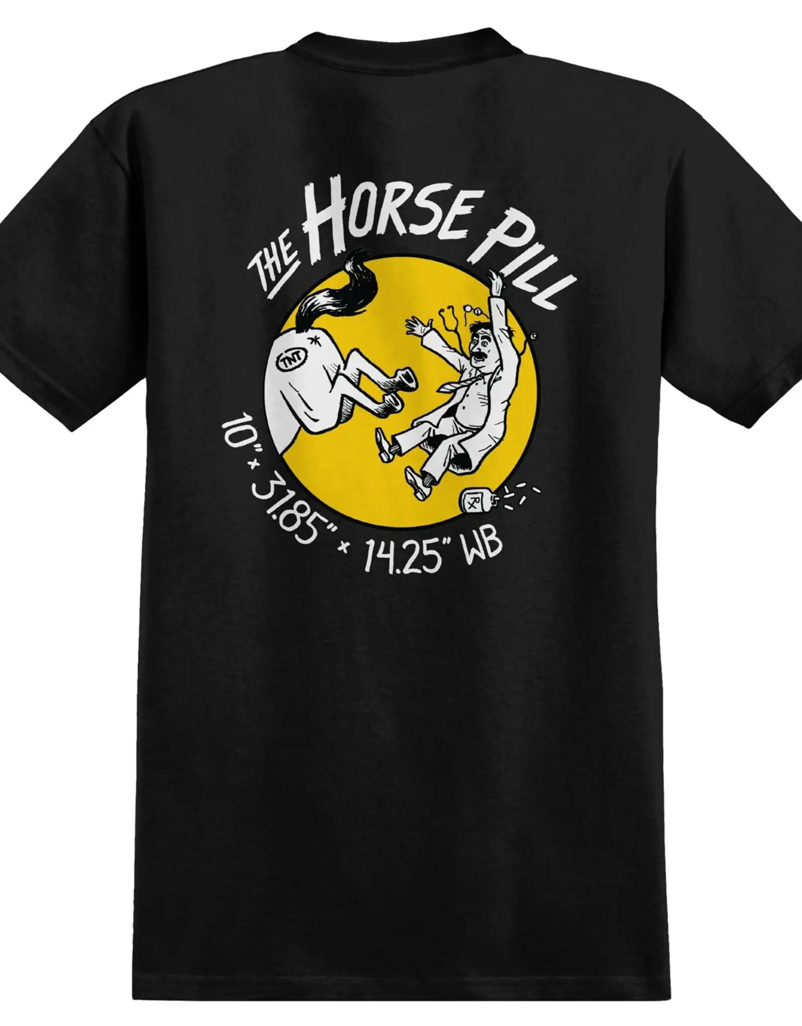ANTI HERO Horse Pill Tee - Black/Yellow