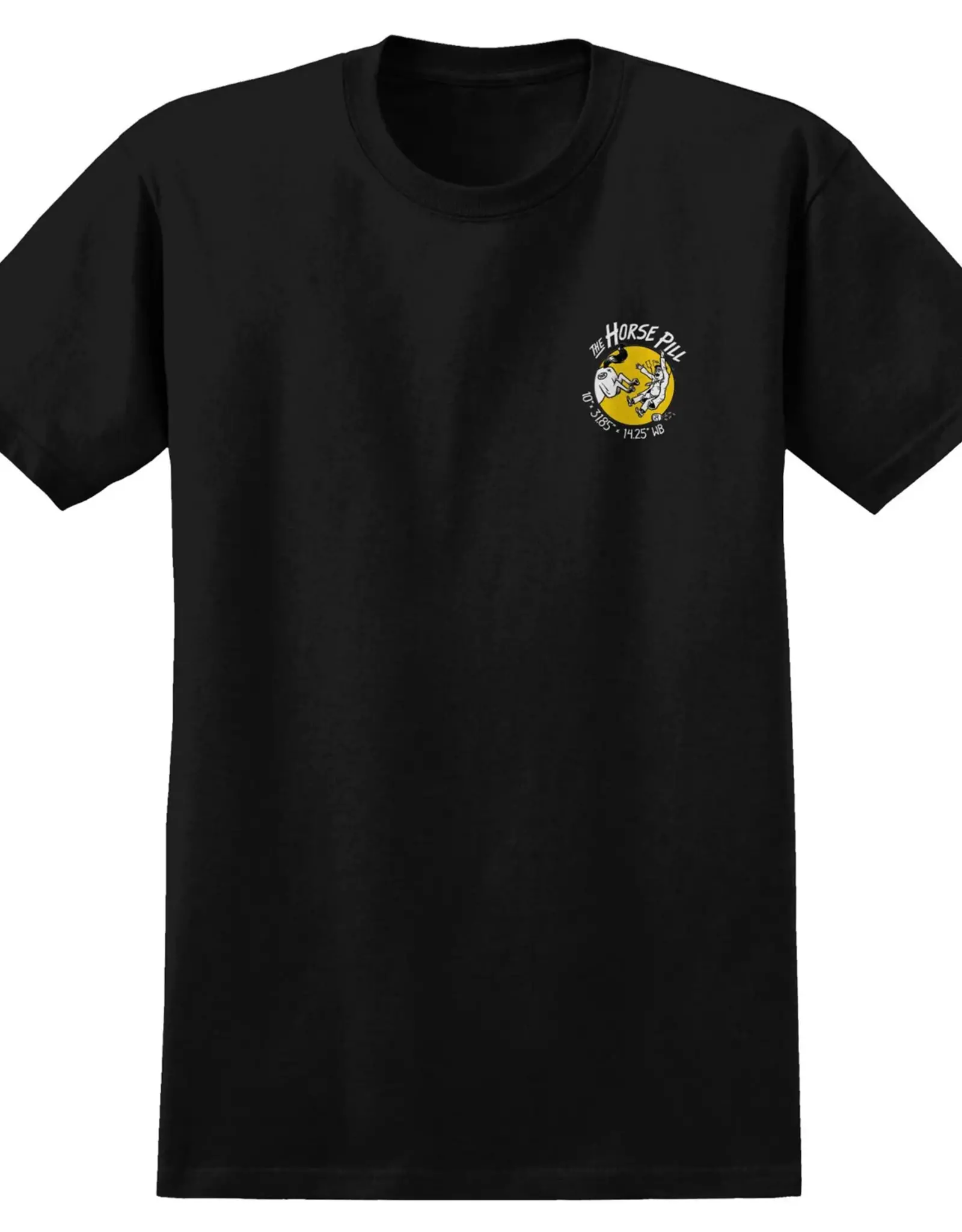 ANTI HERO Horse Pill Tee - Black/Yellow