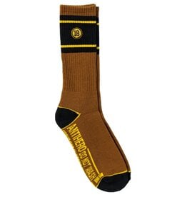 ANTI HERO Hecho Por Skate Sock - Brown/Yellow/Black