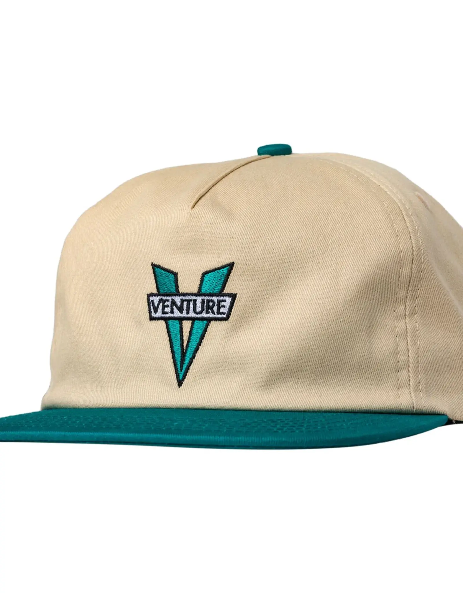 VENTURE Heritage Snapback Hat - Tan / Jade