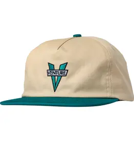 VENTURE Heritage Snapback Hat - Tan / Jade