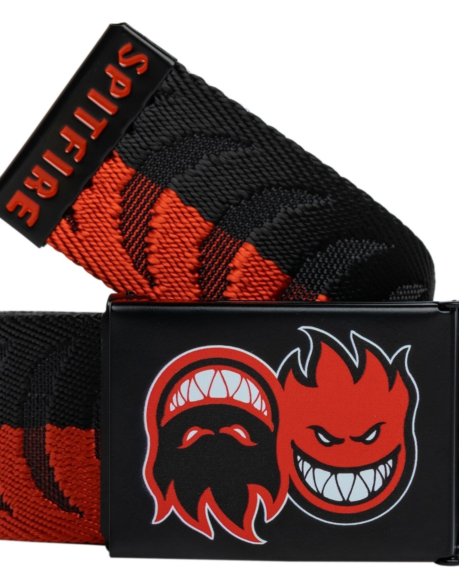 SPITFIRE Eternal Crescent Jaquard Web Belt - Black / Red