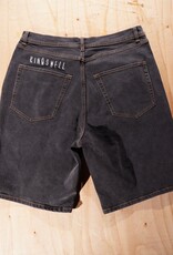 KINGSWELL Loose Fit Denim Shorts - Black
