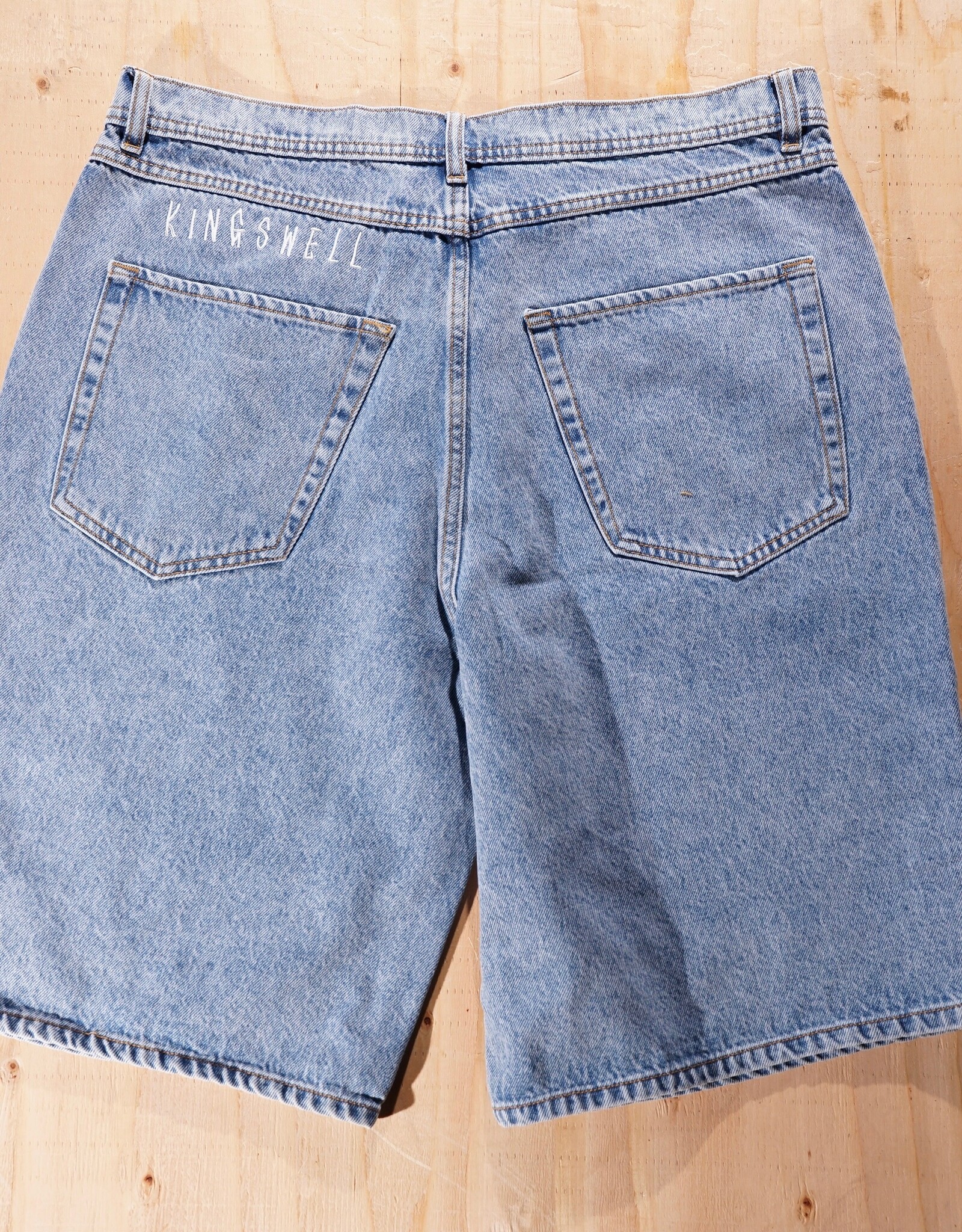KINGSWELL Loose Fit Denim Shorts - Blue