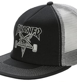 THRASHER Skategoat Trucker Hat - Black/Grey