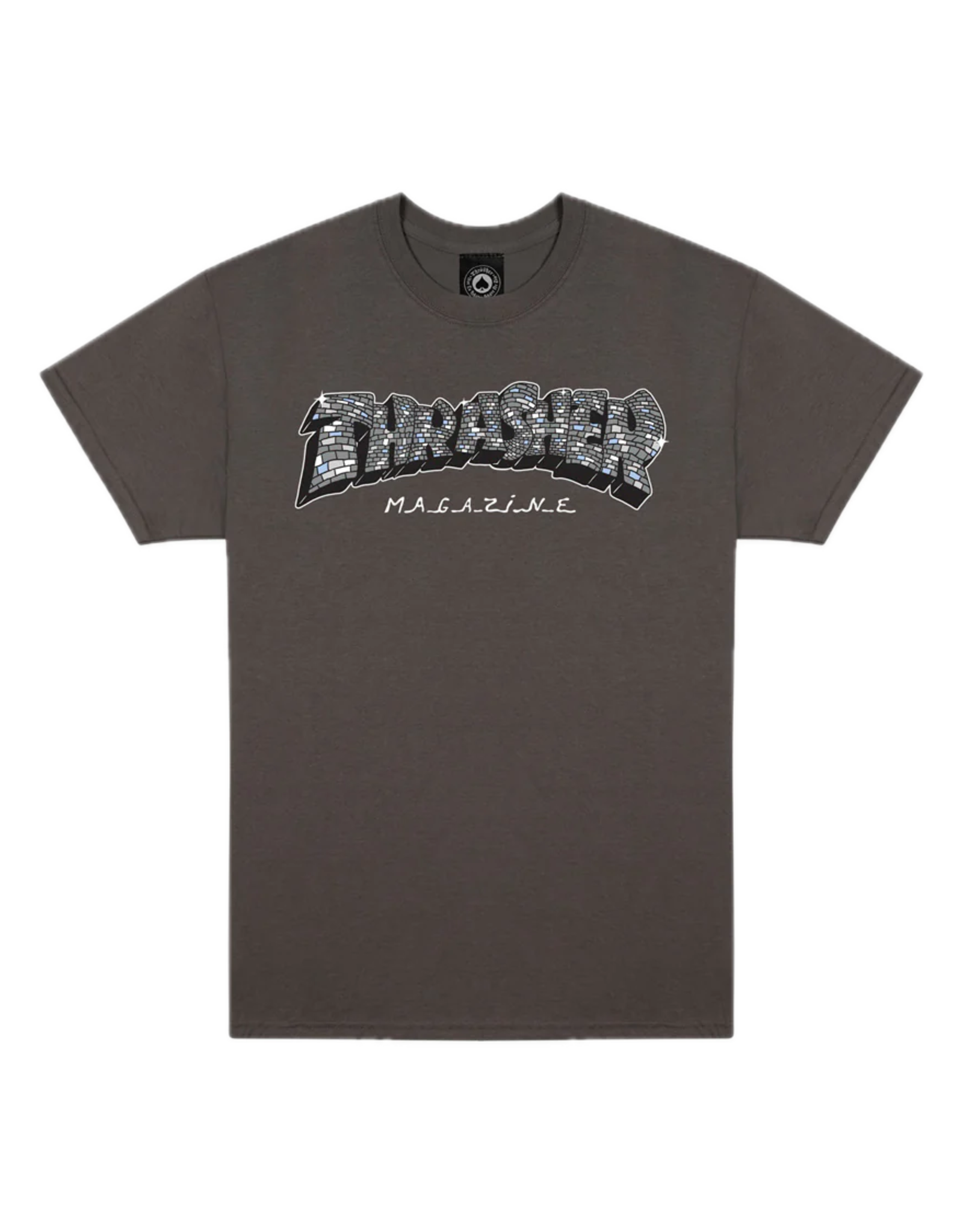 THRASHER Disco By Spanky Tee - Charcoal