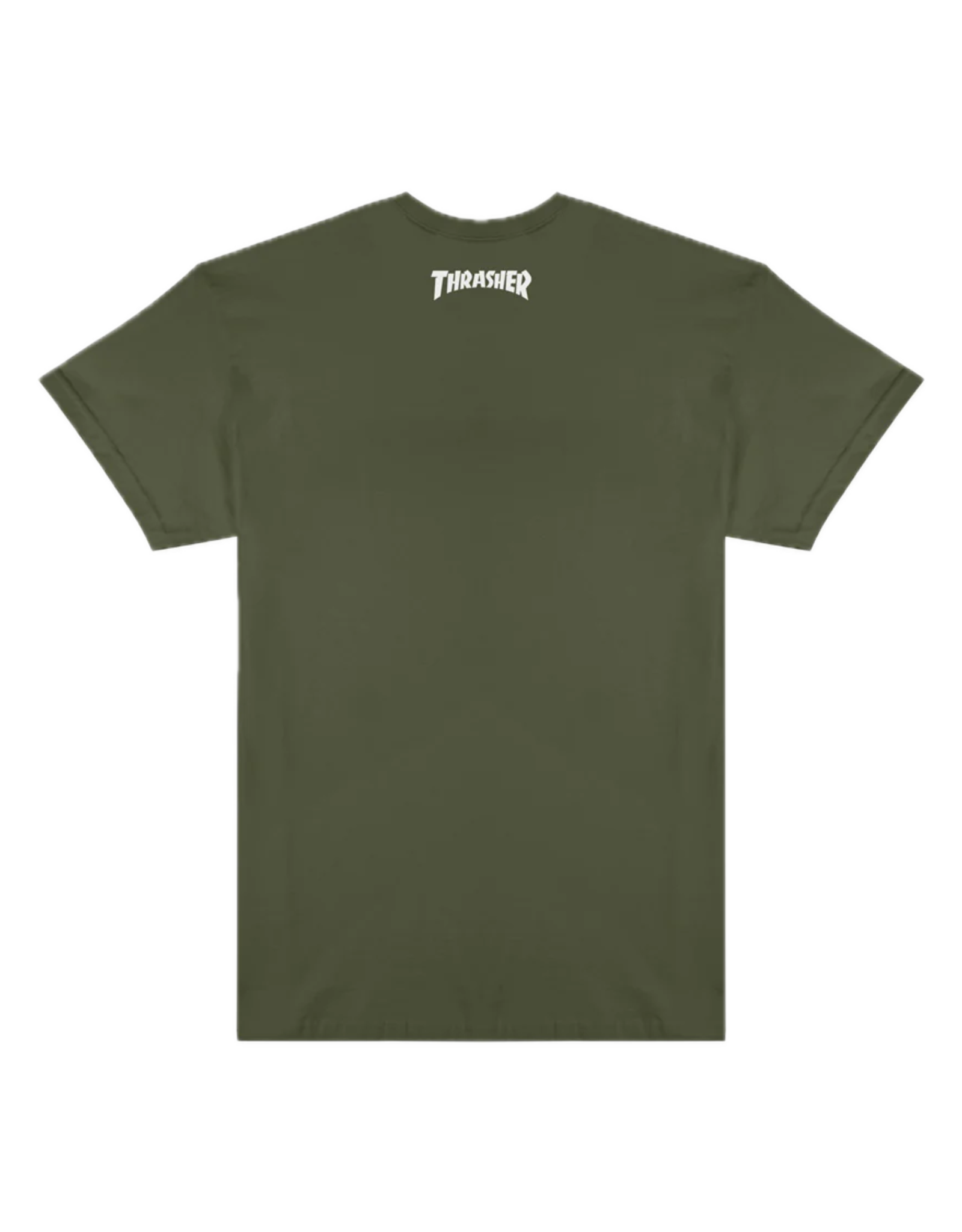 THRASHER Fort Miley By Mike Gigliotti Tee - Army Green