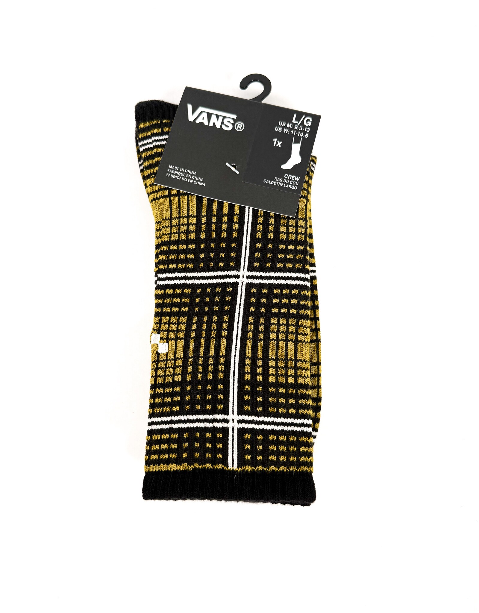 VANS Skate Plaid Crew Sock - Burnt Gold