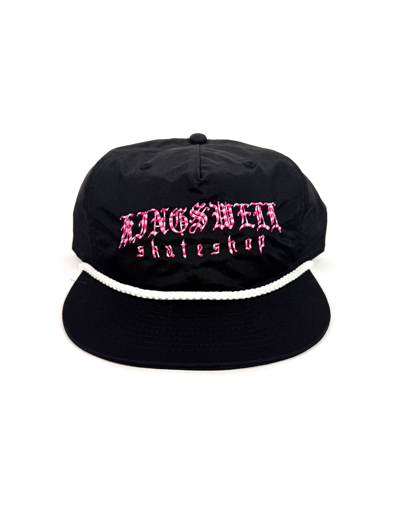 KINGSWELL KINGSWELL MEZA NYLON HAT - BLACK/ PINK