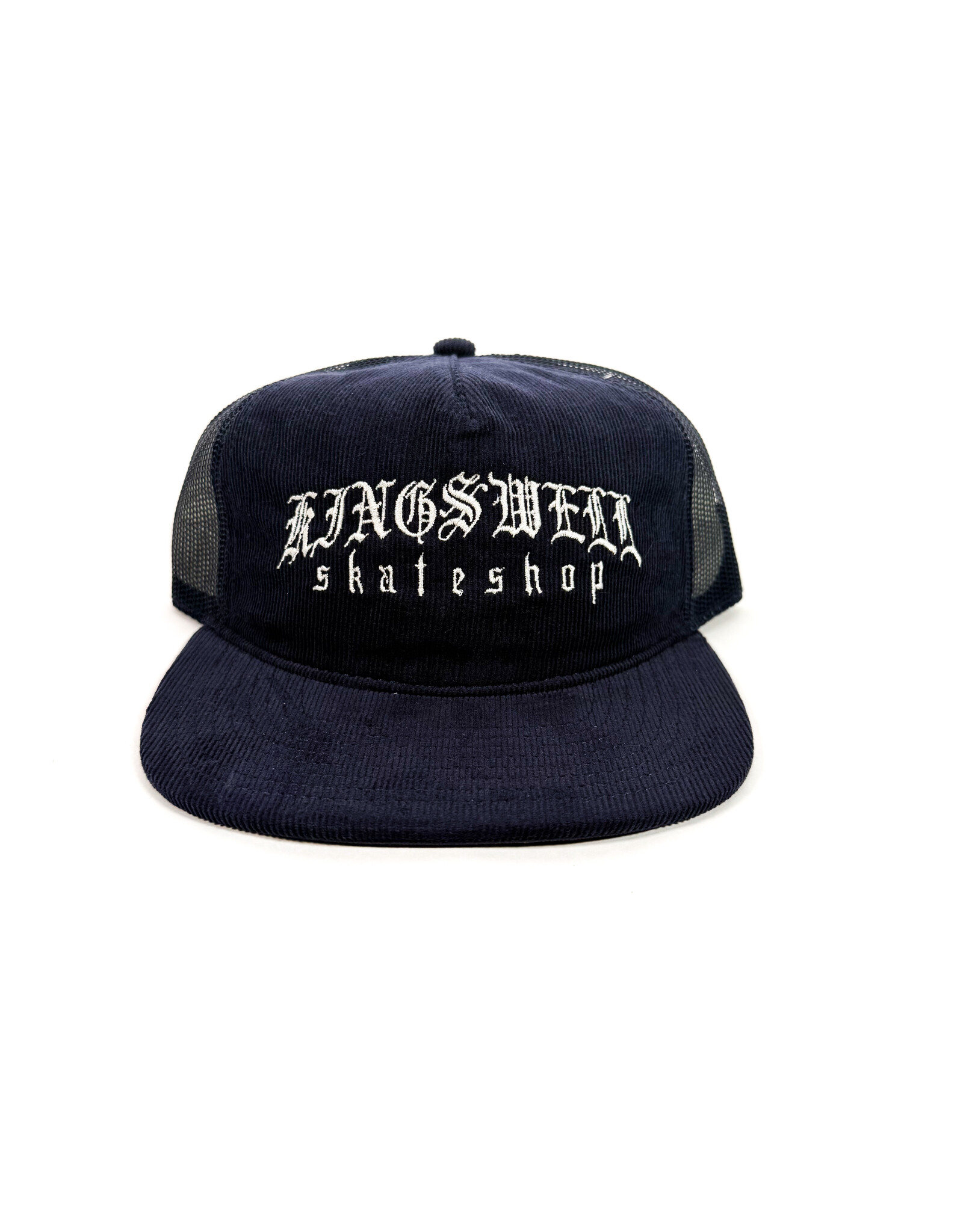 KINGSWELL KINGSWELL MEZA CORD HAT - NAVY