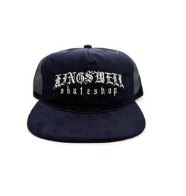 KINGSWELL KINGSWELL MEZA CORD HAT - NAVY