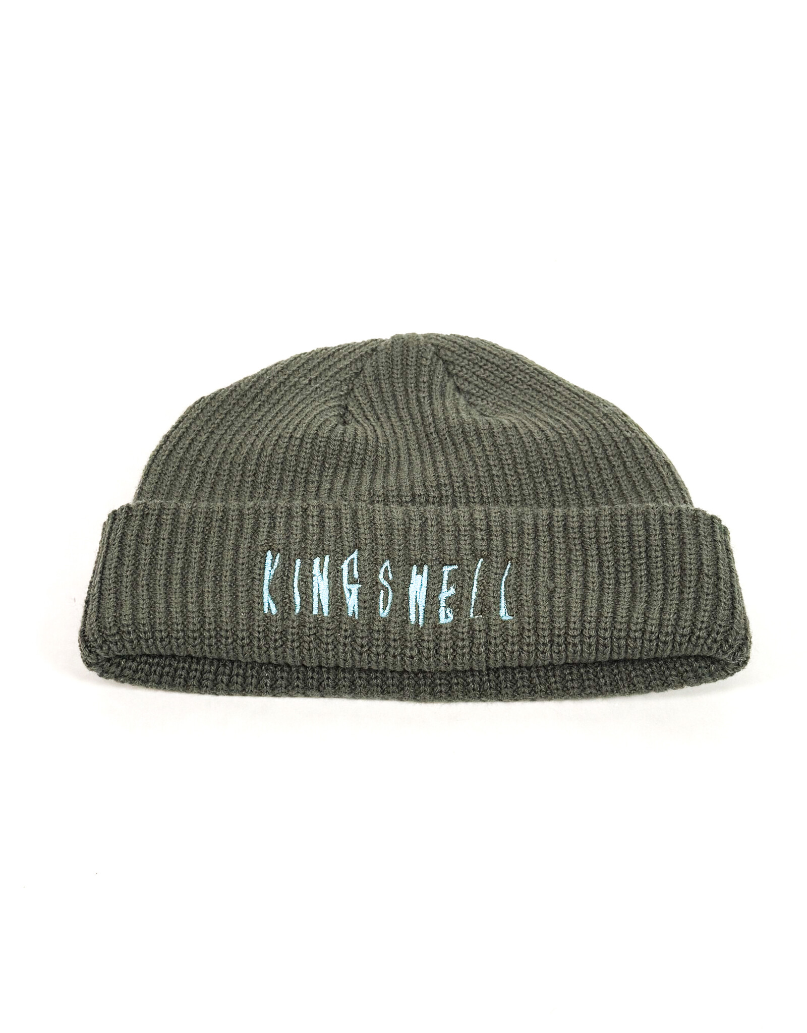 KINGSWELL KINGSWELL EMBROIDERED FOS BEANIE - SAGE