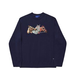 HÉLAS Horses Crewneck Knit - Navy